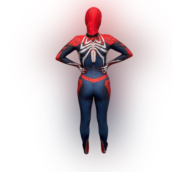 Spiderman 2 PS5 Peter Parker Cosplay haloween Suit Printed Costume unisex - Picture 9 of 16